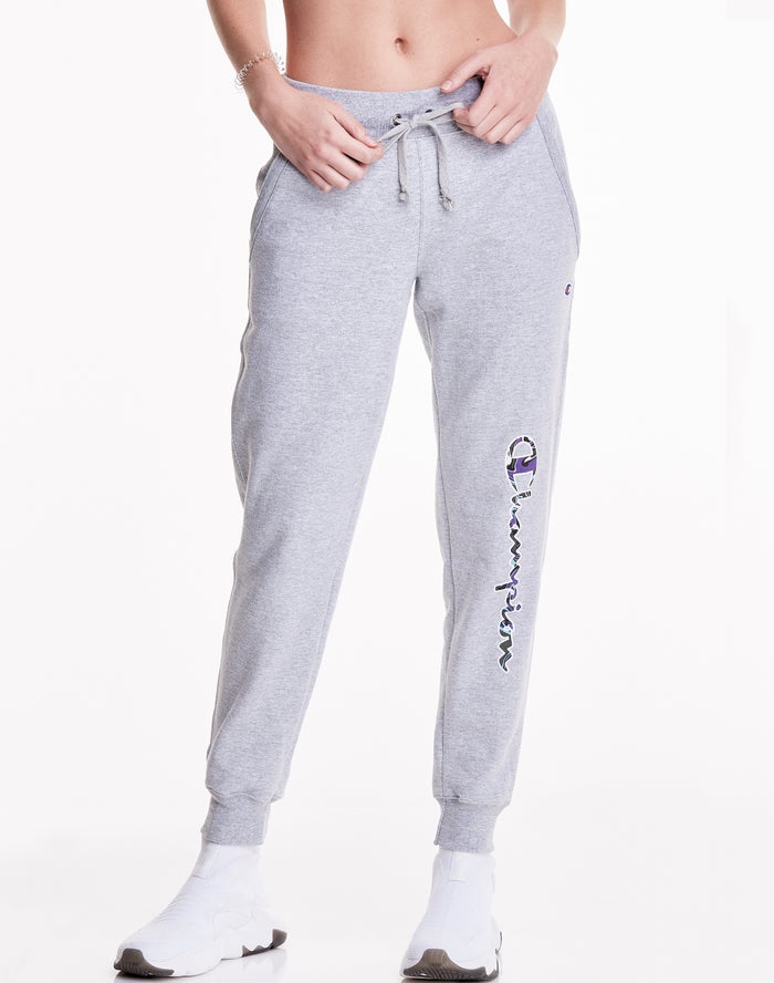 Champion Powerblend Fleece Liquid Filled script Logo Joggingbroek Dames - Grijs - Belgie 6429AECHZ